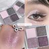 1/4 Colors Pearlescent Eyeshadow Palette Matte Earth Color Eye Shadow Shiny Sequins Eye Shadow Pigments Long Lasting Eye Makeup