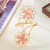 Fashion Metal Hollow Flower Cuff Bangle for Women Personality Opening Adjustable Armband Bracelet Beach Holiday Party Jewelry
