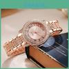 Elegant Womens Quartz Watch With Alloy Band And Jewelry Clasp For Daily Use