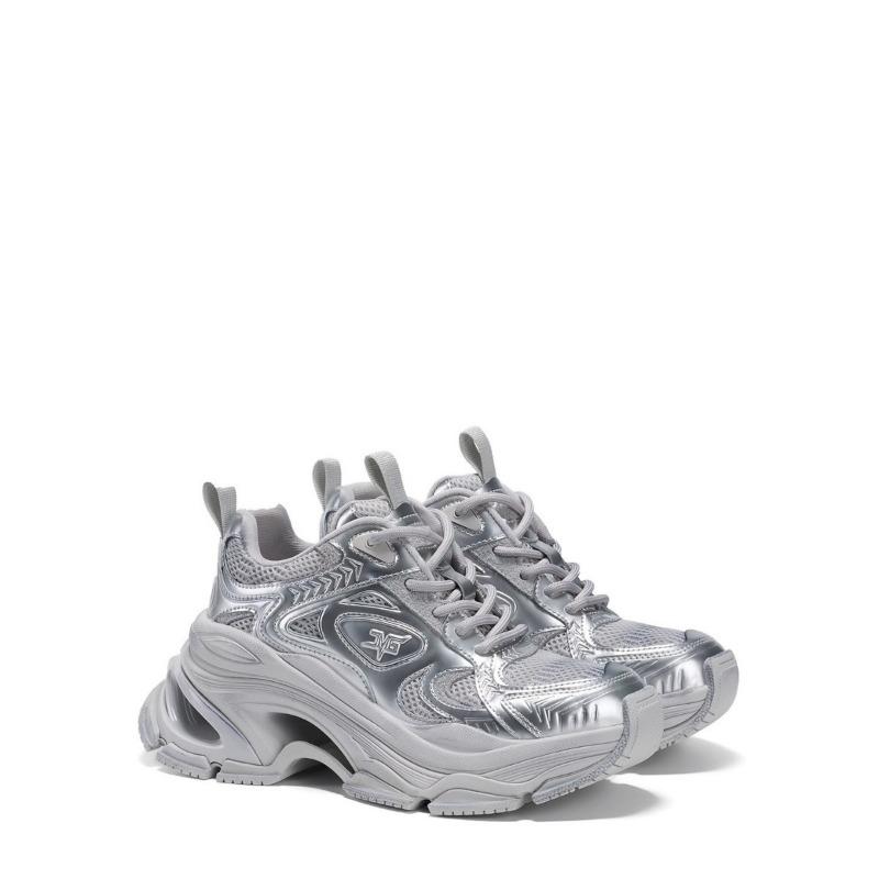 Spring new independent planet platform silver dirty casual dad shoes women