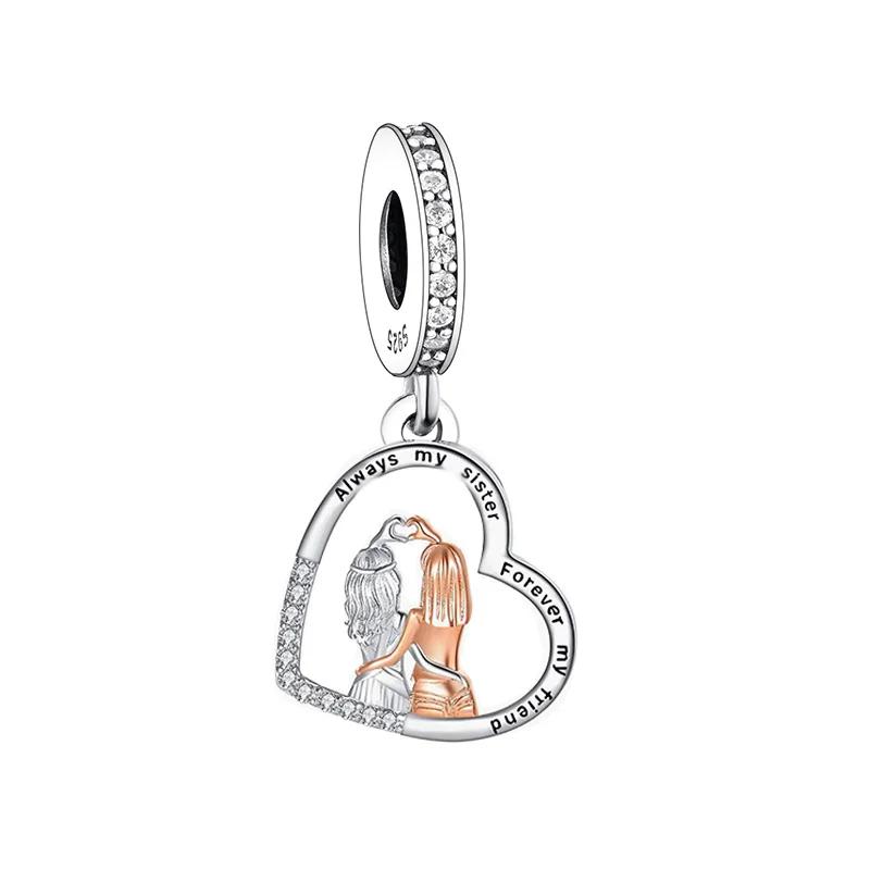 925 Silver Pan Charm Bracelet Fit For Mother Daughter Father Son Women Bead Berloque Making Jewelry