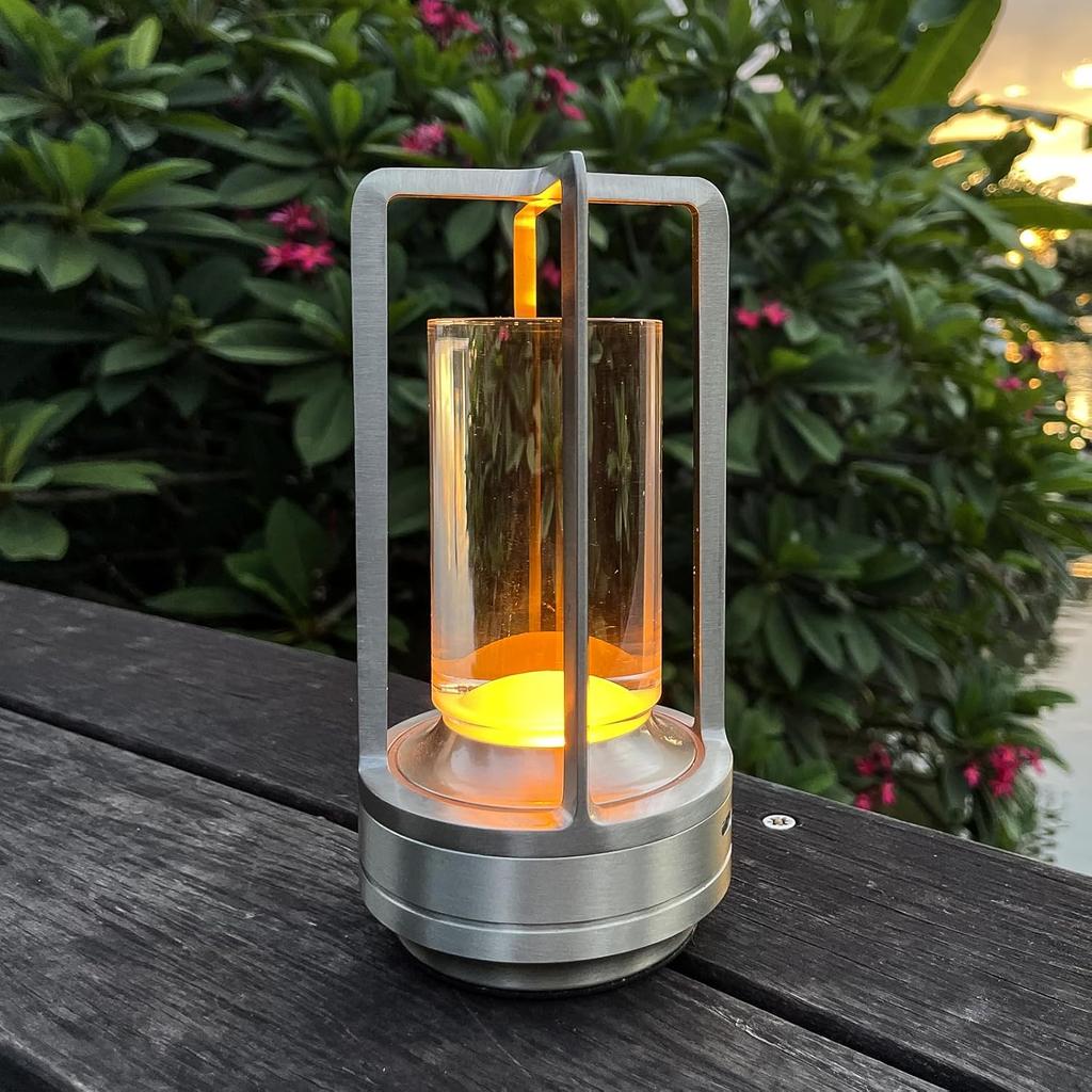 LED Wireless Crystal Lamp Rechargeable Touch Table Lamp Restaurant Decoration Atmosphere Night Light Camping Creative Lamp