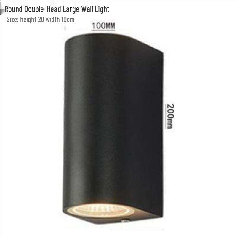 Waterproof Double Head Outdoor Wall Light for Balcony, Terrace, Garden, Doorway, and Aisle - Modern Minimalist Design