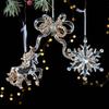 Christmas Decorations Sequined Acrylic Transparent Pendant Snowflake Bell Pendant Christmas Tree Pendant