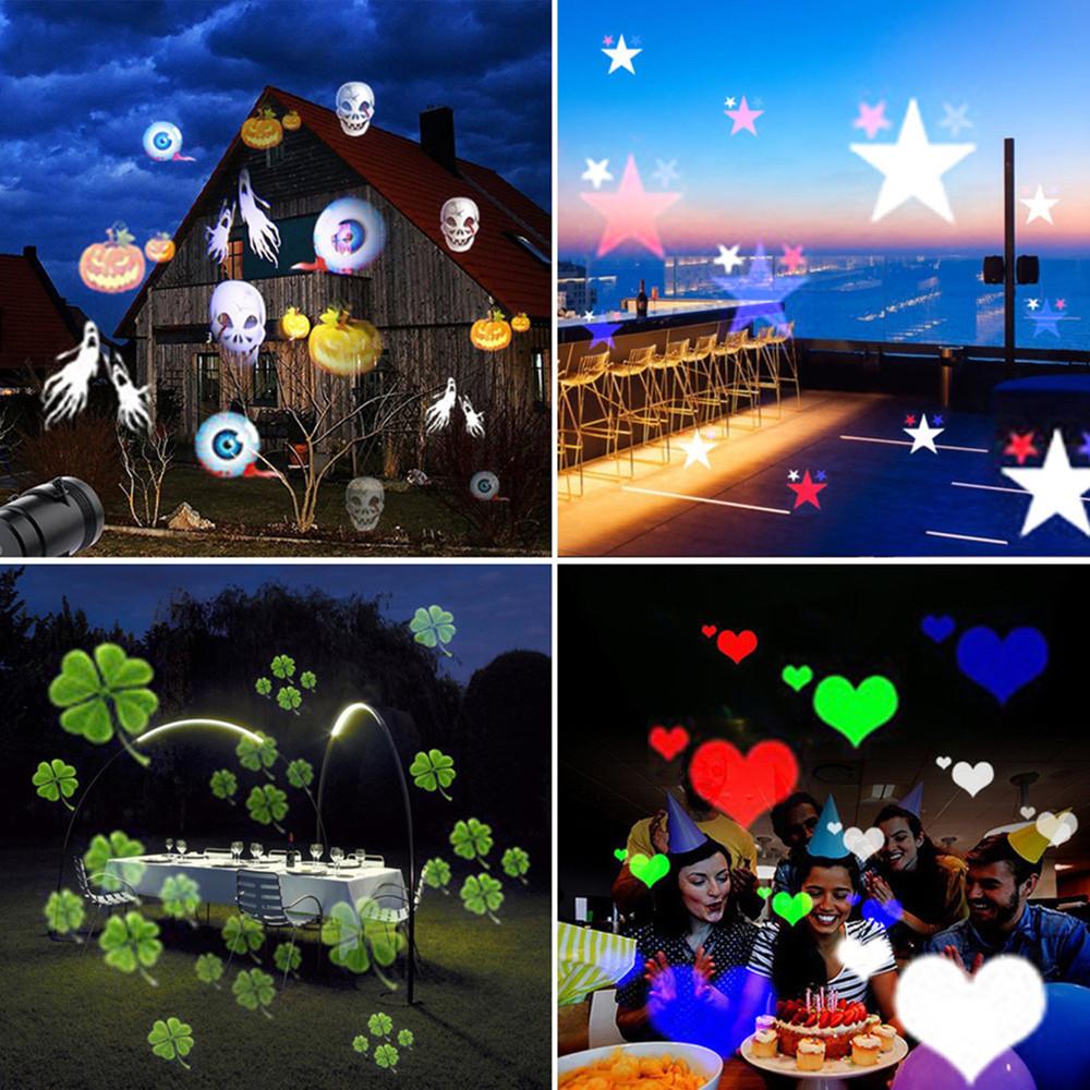 Christmas Snowflake Projector Light Large Decoration Christmas Party Laser Led Stage Light Rotating Xmas Lighting Garden Decor