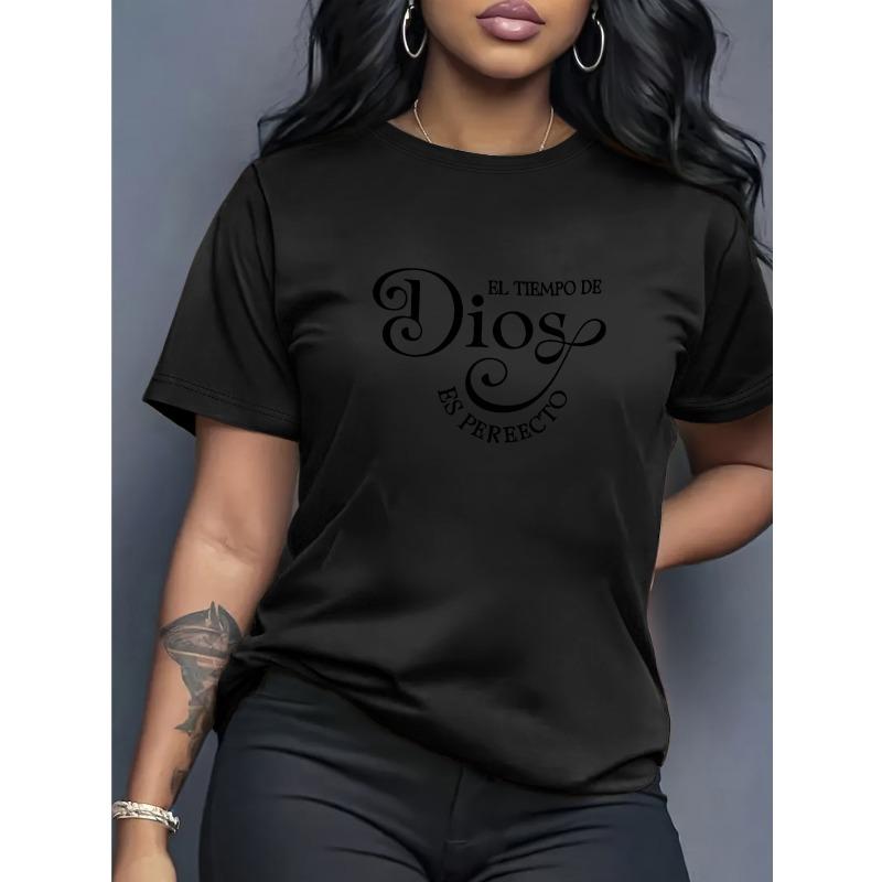 

Women s Vintage Short-Sleeve T-Shirt - Soft Machine-Washable Blouse - Round Neck Casual & Vacation Wear - All- Comfortable Top 4XL чорний