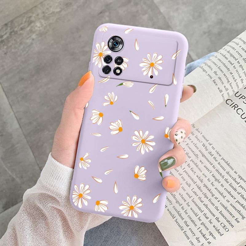 For Poco X4 Pro 5G M4Pro Cover Funda Vintage Flower Leave Protective Cover TPU Capa For Xiaomi Poco X4 Pocox4 X 4 M4 Pro Coque