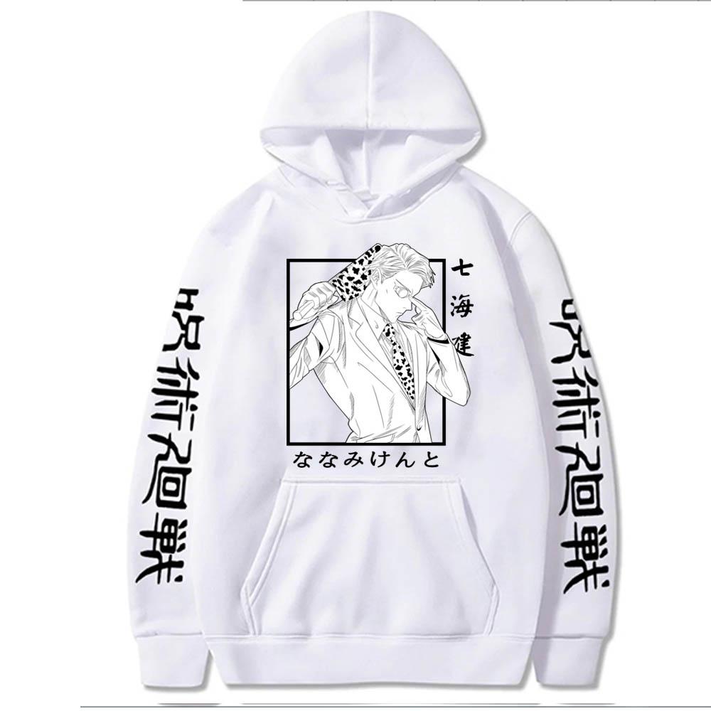 Anime Jujutsu Kaisen Hoodie Print Graphic Hoodies Vintage Oversized Hooded Long Sleeves Soft Men Women Clothes