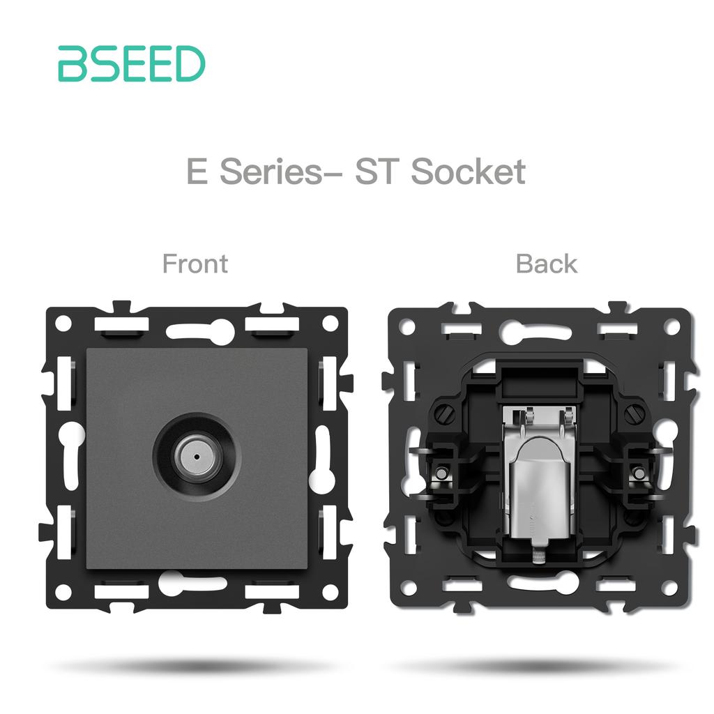 BSEED Switch DIY Modules Smart Light Switch Parts White Glass Frame DIY Combination Wall Sockets USB Charge Key E-Series