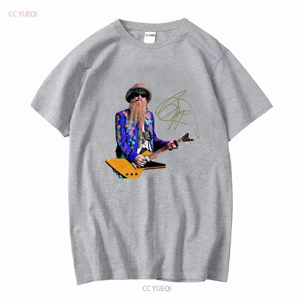 Billy Gibbons Signature Cotton Black S 234XL Classic T Shirt 1A363 Long Sleeves Vintage Washed Soft Versatile Designer Clothes