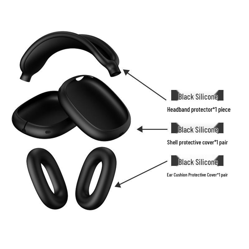 AirPods Max Silicone Protective Case: Soft Headphone Shell for Bluetooth Earphones