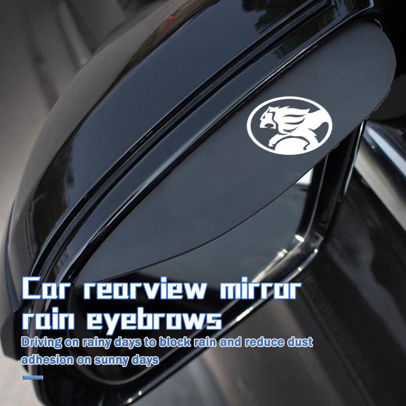 AXA1 2PCS Car Logo Rearview PVC Mirror Rain Eyebrow Auto Mirror Accessories For Holden HSV Commodore VT VX VU VY VZ VE Astra H SV