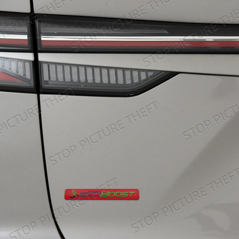 1Pc Metal Alloy EcoBoost Logo Car Trunk Fender Sticker Side Emblem Badge For F-150 Ranger Galaxy Bronco Focus Mondeo ST Line