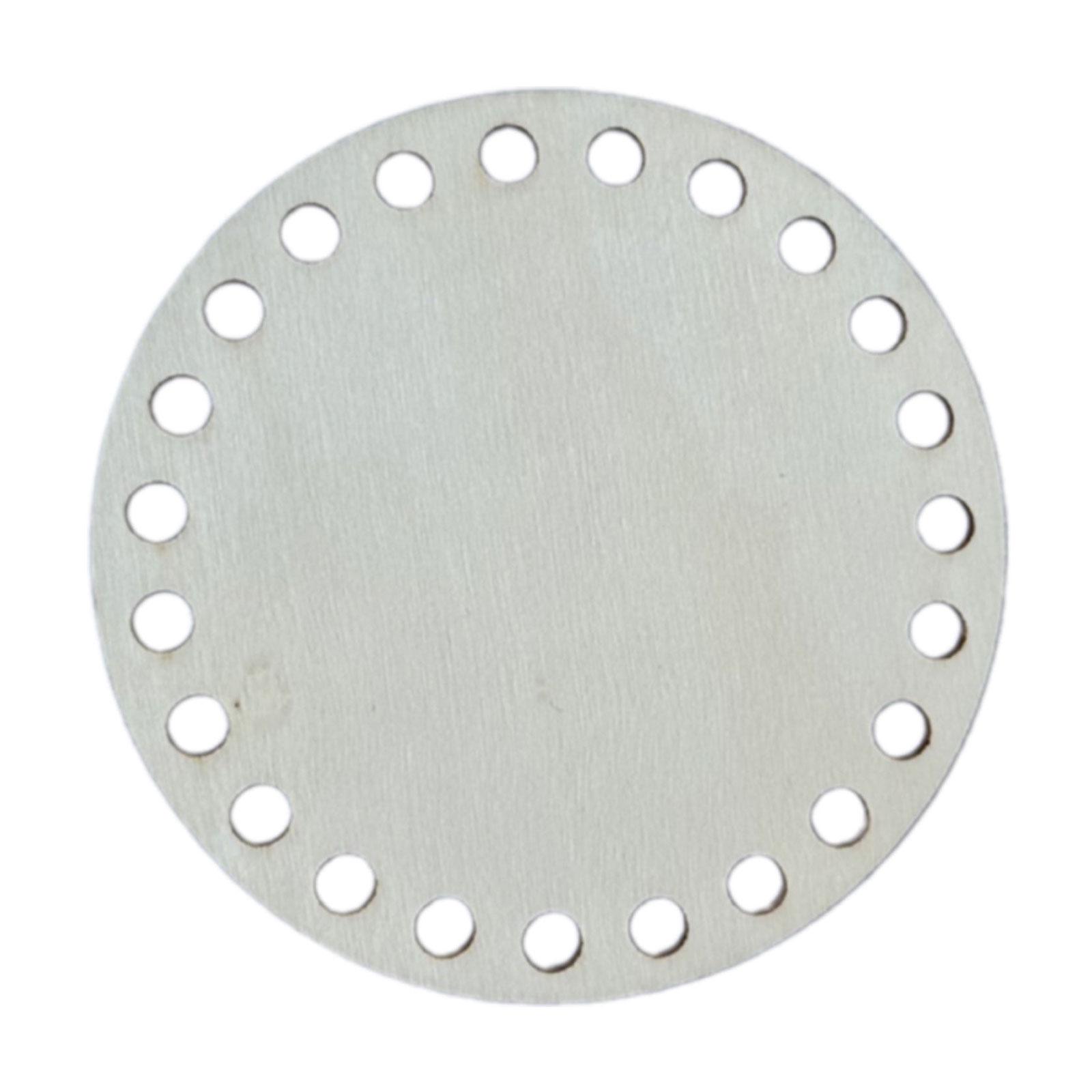 

Перфорированное деревянное дно для корзины, заготовка для вязания крючком, основа для вязаной корзины для изготовления корзин для вязания крючком, ручное плетение, домашнее украшение 20