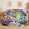 Coperta morbida in flanella Dandy World Cartoon, Coperta calda e accogliente per letto, Divano, Divanetto, Camera da letto, Soggiorno, Viaggio, Campeggio