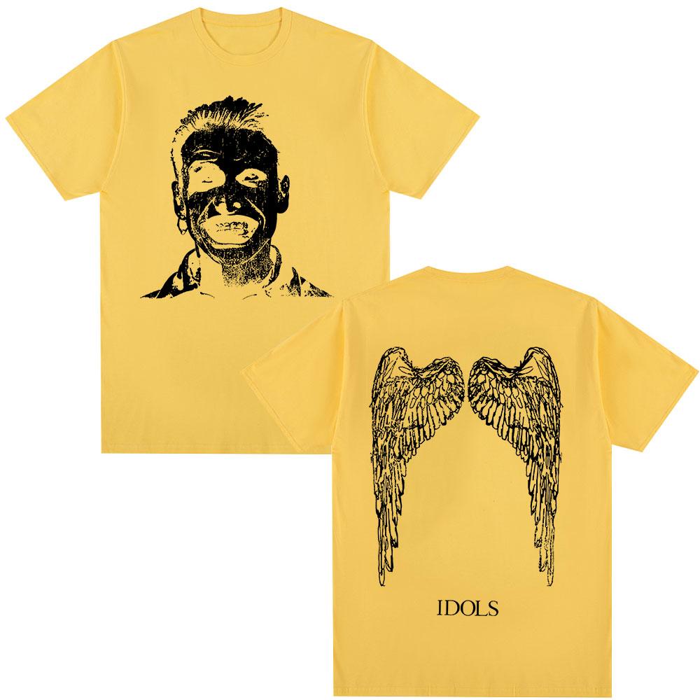 Yungblud IDOLS Wings Album Tshirt Mens Clothing Fashion Gothic Short Sleeves Cotton Summer Oversized ONeck T Shirt Streetwear