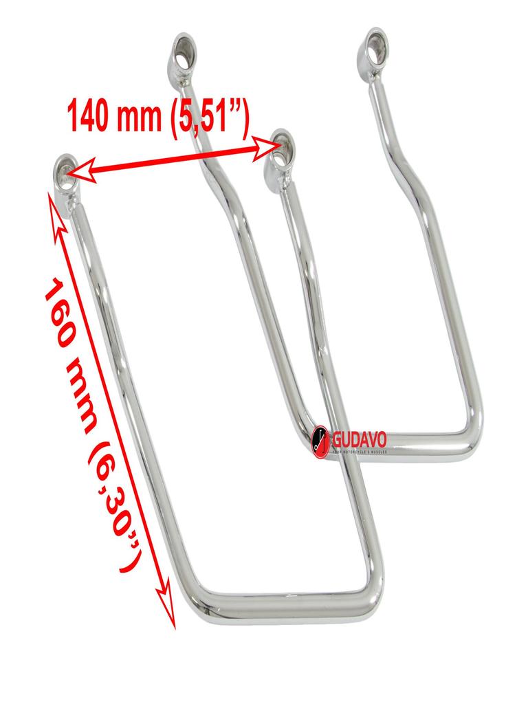 GUDAVO Luggage Bracket Saddlebag Pannier Support Bar for Honda Shadow Spirit VT750 DC and Yamaha Wildstar (Roadster) XV 1700 Warrior