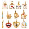Niche Medical Care Theme, Oil Drop Pendant, First Aid Kit, Tooth Shape, Diamond-Encrusted Jewelry Accessories