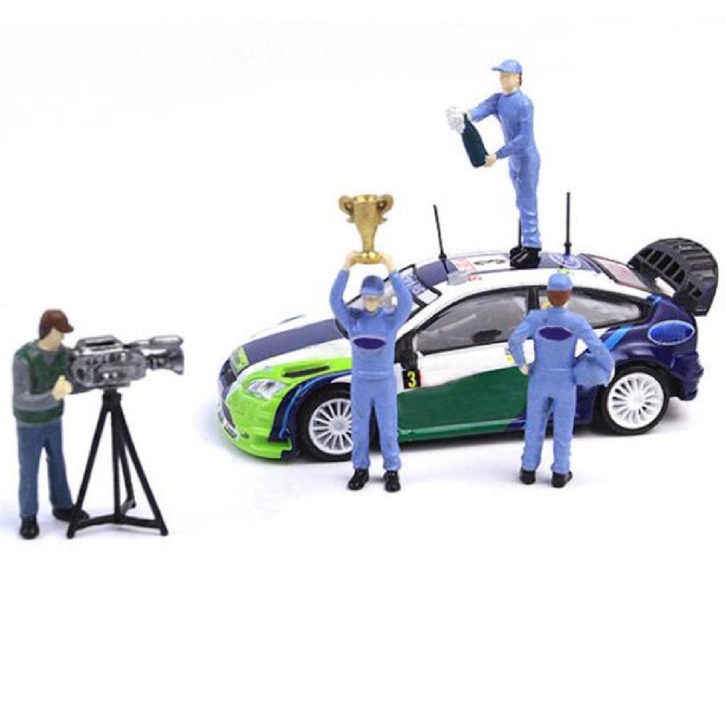 4 Pieces 1/64 Scale Miniature Figure Resin Figurines Figurine Decor Realistic