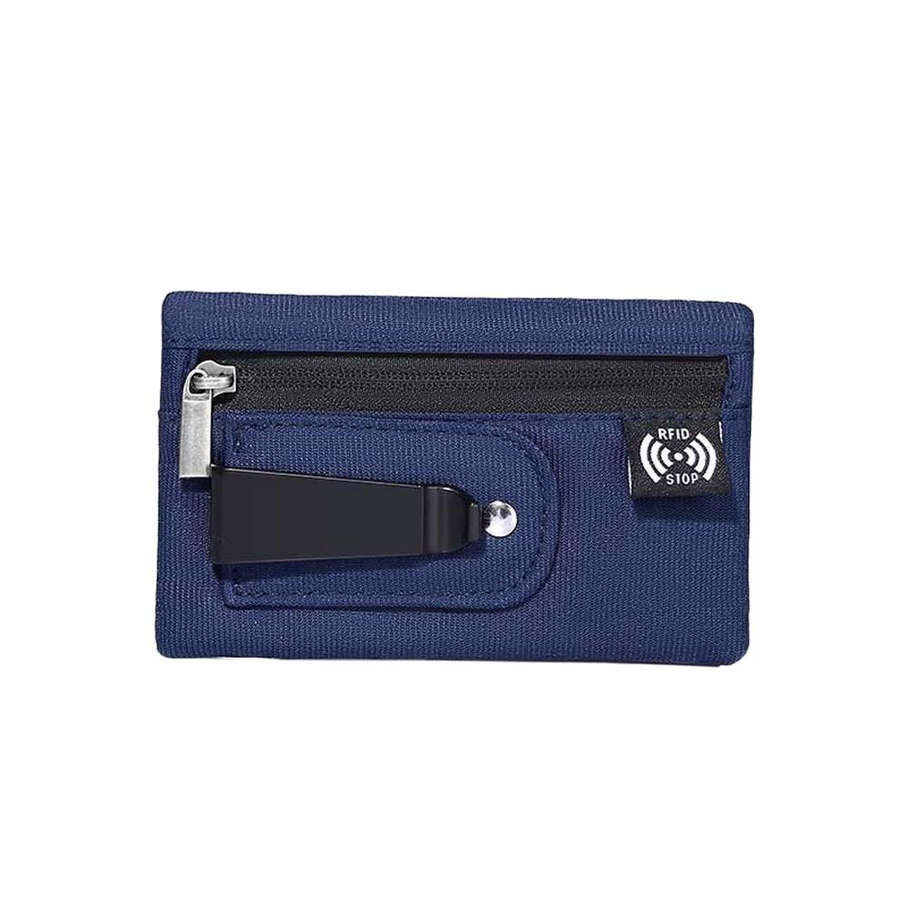 Thin Clip Stash Pouch Multiple Card Classic Card Bag with Back Clip Solid Color Antimagnetic RFID Protection Wallet Women