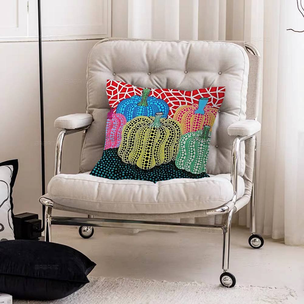 Yayoi Kusama Art Anime Pillow Gift Home Office Decoration Pillow Bedroom Sofa Car Cushion CoverPillow Case