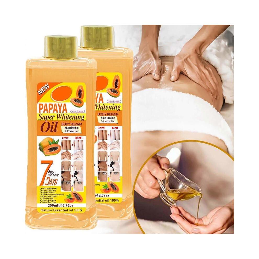 Papaya Super Whitening Oil Papaya Oil Papaya Super Whitening Oil 7 Days Papaya Oil for Lightening 200ml FLYE4942