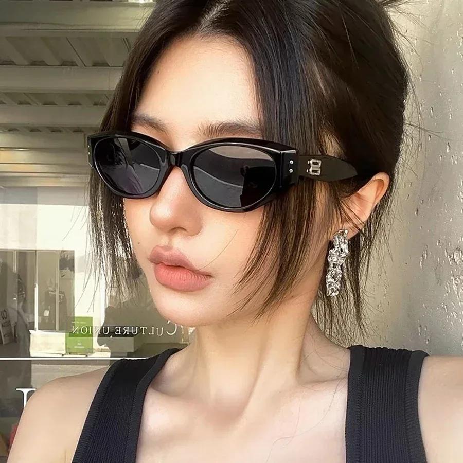 Korea Cat Eye Sunglasses Women INS Street Shot Sunshade Glasses Dustproof Windproof Riding Glasses UV400 Sunglasses