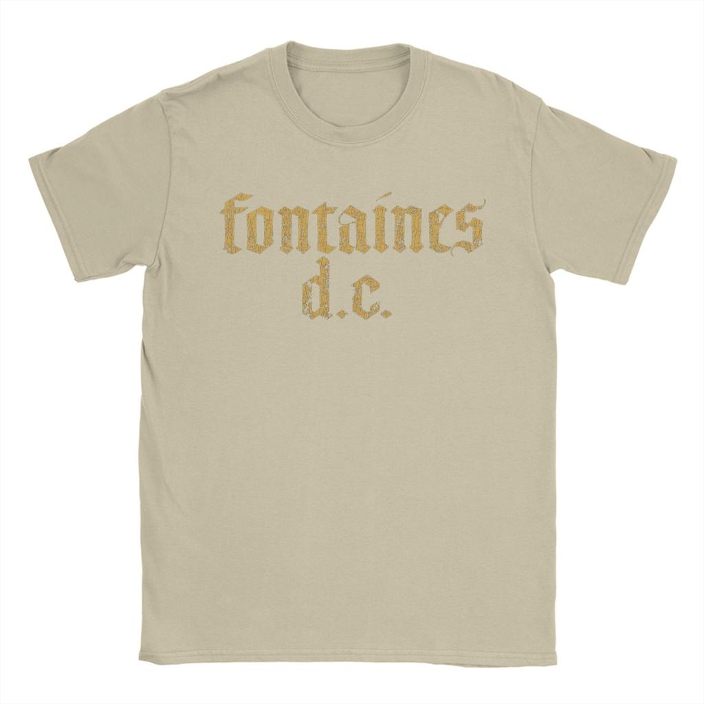 Fontaines D.C. T Shirts for Men Cotton Novelty T-Shirt Crewneck  Tee Shirt Short Sleeve Clothing Gift Idea