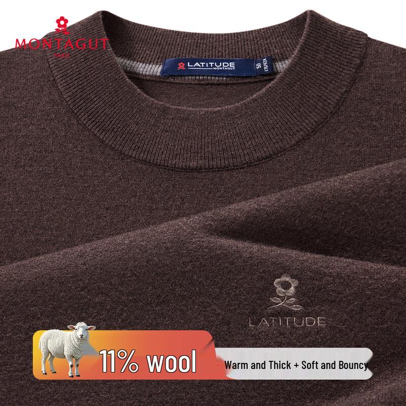 MONTAGUT Men s Merino Wool Blend Pullover Sweater 52