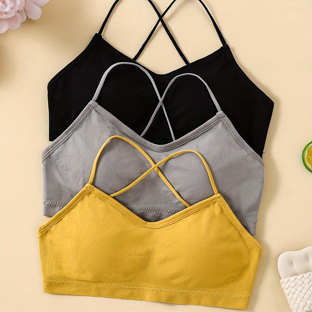 Sports Bra Women's Cross Shoulder Strap Sports Bra Yoga Navel Top Gym Fitness Tube Top Breathable Beauty Sexy Bra Back