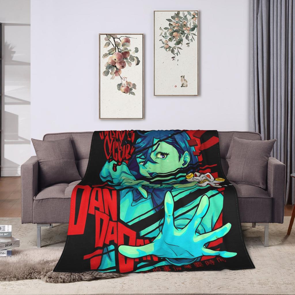 MOMO Dandadan Super Warm Blanket  Decorative Plush Throw Blanket Aesthetic Outdoor Flannel Bedspread Sofa Bed Cover