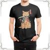 Cat Tattooed Like A Samurai Ukiyo Samurai Cat TShirt 100 Cotton ONeck Summer Short Sleeve Casual Mens Tshirt Size S3XL