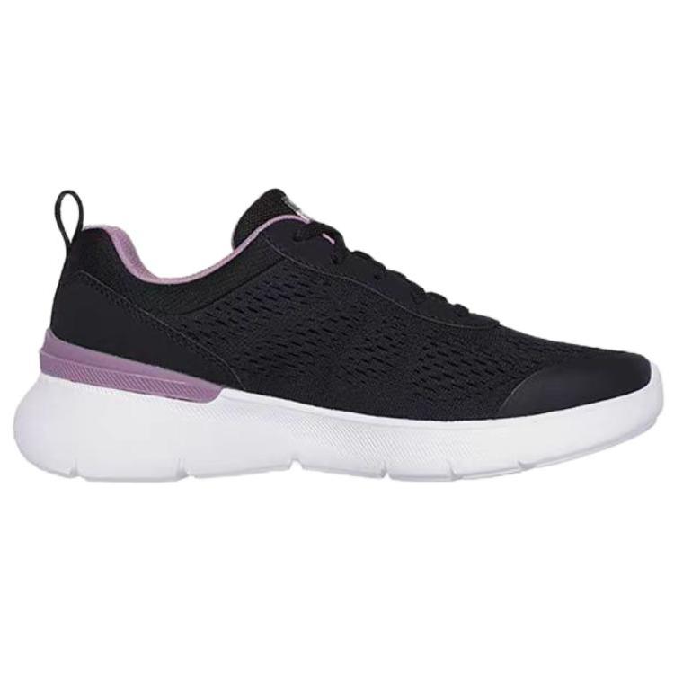 Skechers Sport Womens Comfortable Versatile Breathable Lightweight Low-Top Casual Shoes Women Sneaker Black Pink 150370-BKMV
