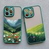Colorful Wild Mountain Flower Field Phone Case For 17 16 15 14 Pro Max Plus 13 12 Mini 11 Pro Max Shockproof Protective Covers