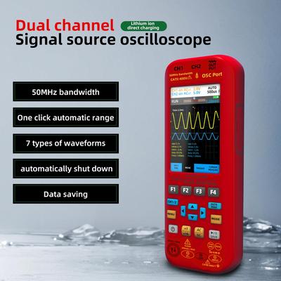 BSIDE O9 Handheld Dual-Channel 50MHz Oscilloscope & Signal Generator Multimeter.