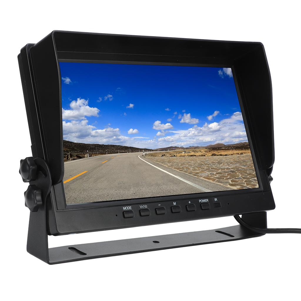 10.1in Rear View Camera Monitor TFT LCD Screen with Sun Visor Universal for Car Truck RV Mini Van