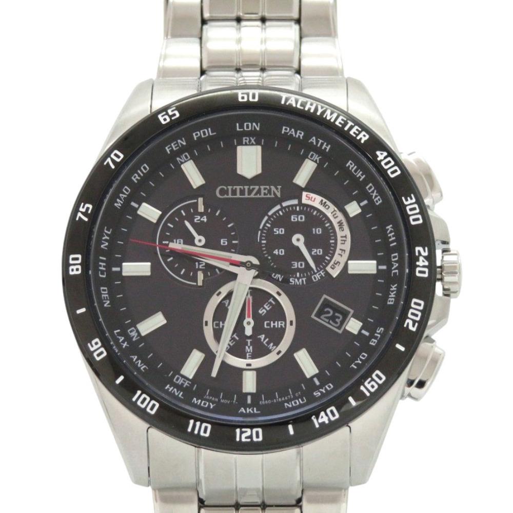 CITIZEN Collection SS Black Solar Watch Black Dial 0754 E660-S119936 Radio-Controlled Eco-Drive