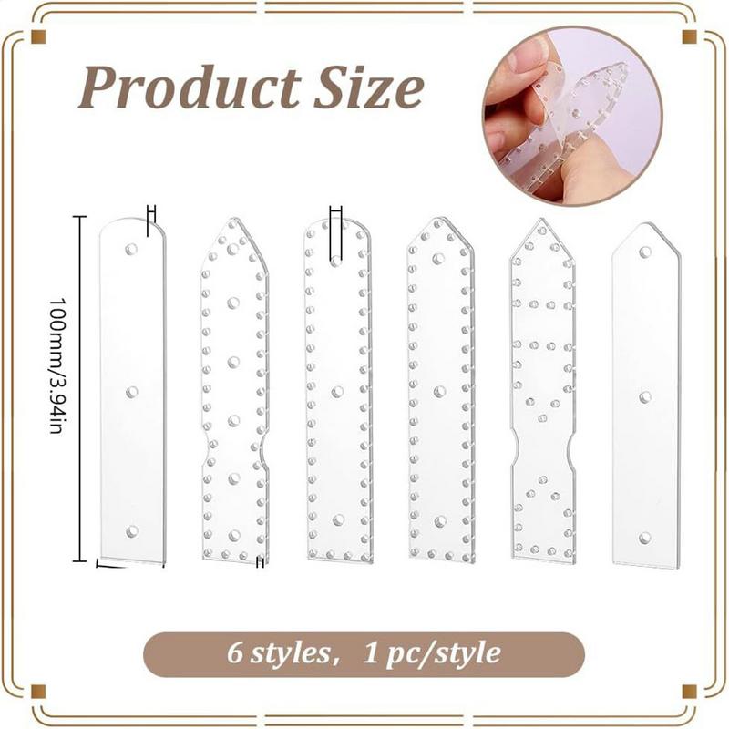 Wallet Leather Acrylic Templates Set Of 6 Clear Keychains Pattern Stencils Reusable Crafting Tool For Handmade Projects Adults