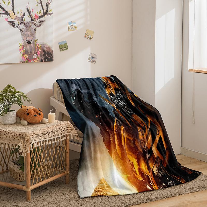 Cartoon Transformers Series Double-Sided Flannel 2D Digital Printing Blanket Blanket