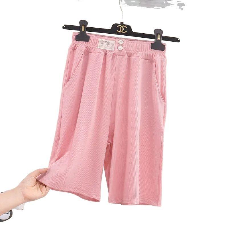 Shorts Women's Summer Loose New Drape High Waist Thin Thin Casual Wide Leg Five-point Pants