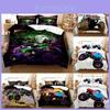 Monster Jam Bed Linen Set With Active Dyeing For Children And Adults Twin Full Queen Size