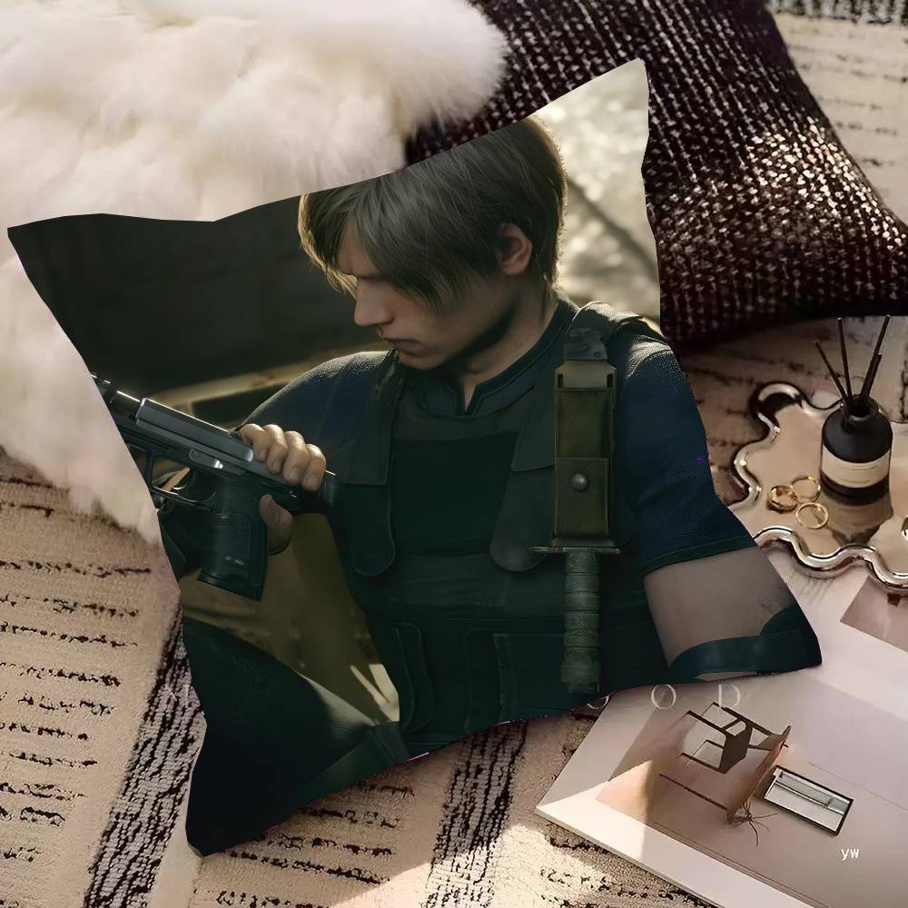 

Гра R-Resident Leon Kennedy Evil Наволочка Квадратна Подушка Спальня Диван Відпочинок Комфортна Подушка Автомобіль Вітальня Домашній Декор 24x24Inch