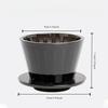 1 PC Acrylic Pour Over Coffee Filter Cup Set Cake Shaped Flat Bottom Home Brewing Kit with Filter Papers Reusable Easy Clean