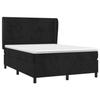 3129275 vidaXL Lit à sommier tapissier avec matelas Noir 140x200 cm Velours