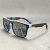 Mens Retro Glasses Black Full Frame Blue Gradient Lens Lightweight Fashion Eyewear Stylish Casual Accessories
