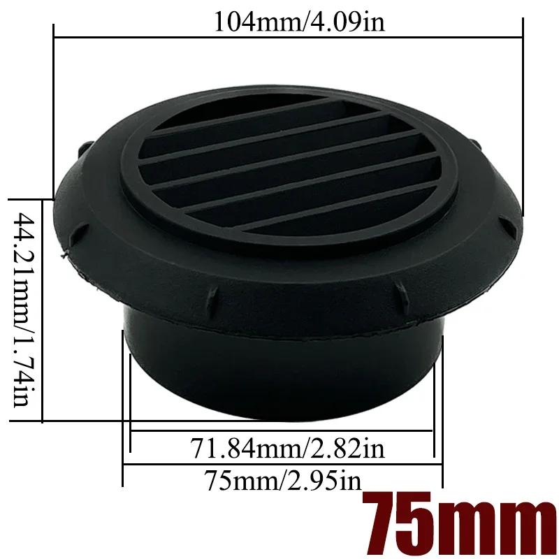 4X 60mm 75mm 90mm Warm Air Vent Outlet Rotatable Air Diesel Heater Conditioner For Car Truck VAN Camper Pipe Outlet Connector 4X 75mm B
