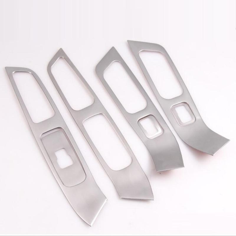 For Volvo XC60 S60 V60 Stainless Steel Inner Door Armrest Window Lift Button Cover Interior Trim 7pcs/4pcs Car Styling 2010-2017