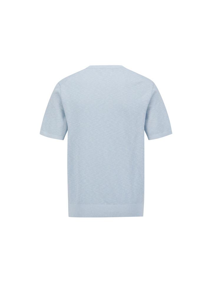 AND Z Men'S) Linen-Like Round Neck Short Sleeve T-Shirt_Blf2Er1001Bl