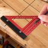 Precision Aluminum Alloy Carpenter Square 90° Triangle Ruler with Hole Positioning - Multi-Functional Measuring & Marking Tool