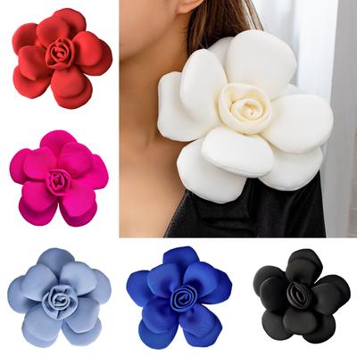 Zachte 22cm Camelia Broche Exquisite Formele Jurk Badge DIY Grote Bloemen Corsage Kleding Accessoire